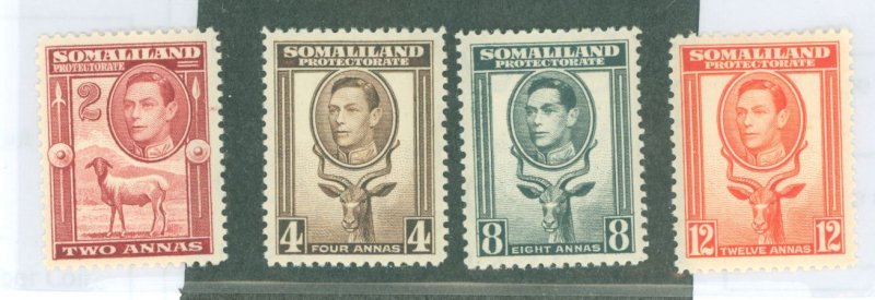 Somaliland Protectorate #86/88/90/91 Unused Single