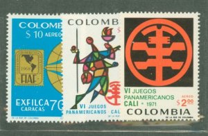 Colombia #C532/542-3 Mint (NH) Single (Complete Set)