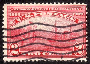 1909, US 2c, Hudson-Fulton, Used, Sc 372