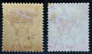 MALAYA 1883 & 89 STRAITS SETTLEMENTS QV 2c CA Variety MH SG#63 & 63a M2694