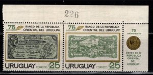 Uruguay - #807 - 808 Bank of the Republic Pair - MNH