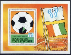 1978 Ivory Coast Cote d'Ivoire 557/B12 1978 FIFA World Cup in Argentina