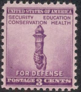 #901 3¢ NATL DEFENSE, TORCH,  LOT OF 400 MINT STAMPS, SPICE UP YOUR MAILINGS!