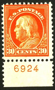 U.S. #516 MINT PL# SINGLE OG NH