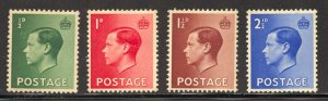 Great Britain Scott 230-33 MNHOG - 1936 King Edward VIII - SCV $1.10