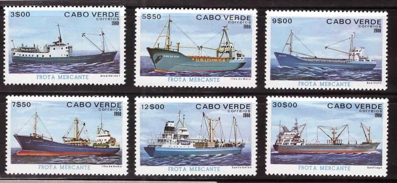 Cape Verde Scott 422-427 MNH** ship set