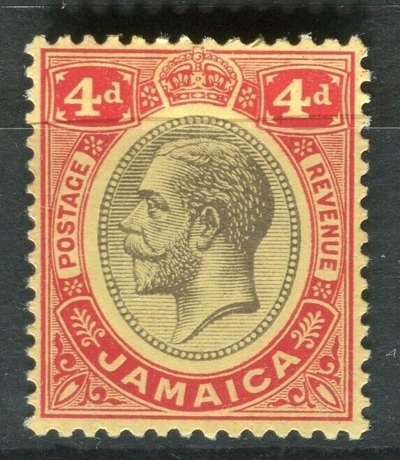 JAMAICA; 1912 early GV issue fine Mint hinged 4d. value