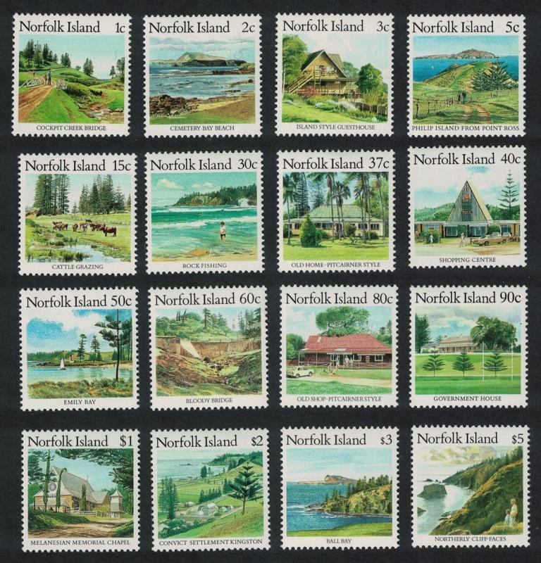 Norfolk Norfolk Island Scenes 16v COMPLETE SG#405-420 SC#401-416