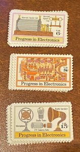 Scott # 1500, 1501, 1502  Electronics Progress Issue, Single Stamp, MNH