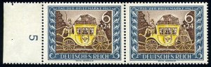 Germany #B215var (Mi. 828I) Cat€80, 1943 Stamp Day, left margin horizontal ...