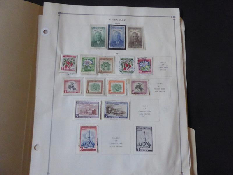 Uruguay 1941-1949 Mint/Used Stamp Collection on Album Pages