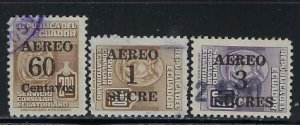 Ecuador C250;C252 Used 1954 issues (an4702)