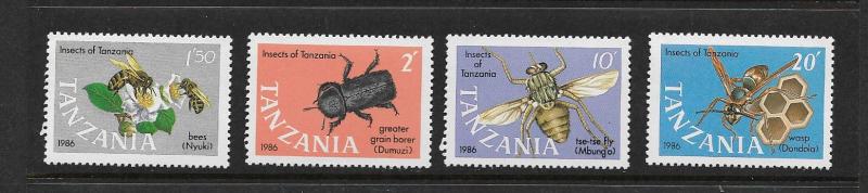 INSECTS - TANZANIA #364-7  MNH