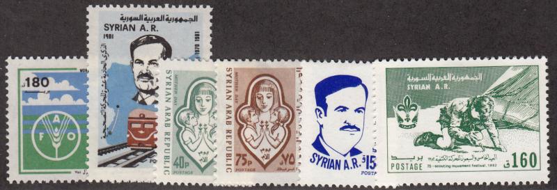 Syria - 1981-82 - SC 943,950,952-53,956,969 - H