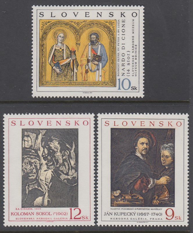 Slovakia 284-286 Paintings MNH VF