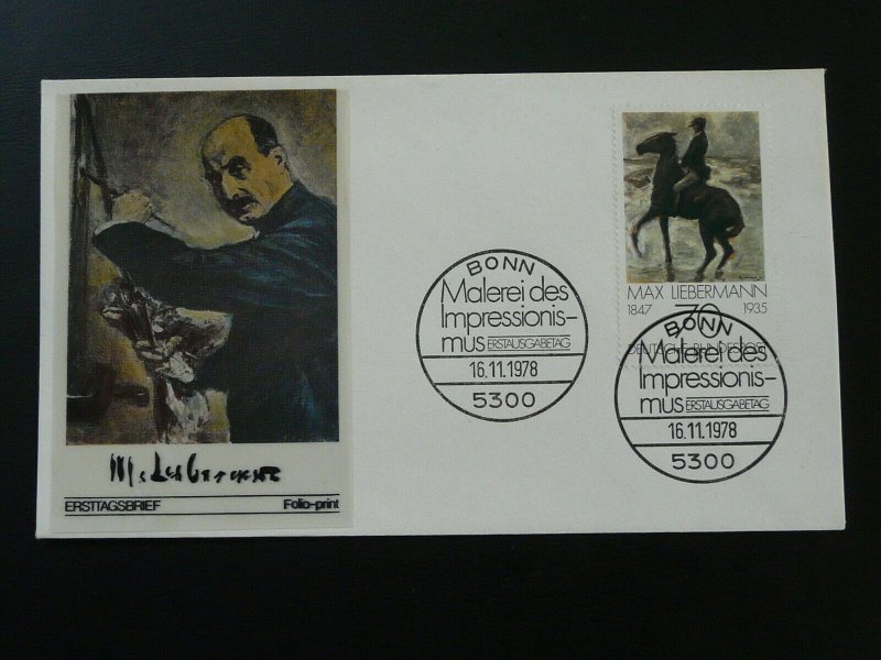 paintings Max Liebermann impressionism FDC 1978 Germany 83696