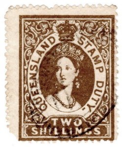 (I.B) Australia - Queensland Revenue : Stamp Duty 2/- (1869)