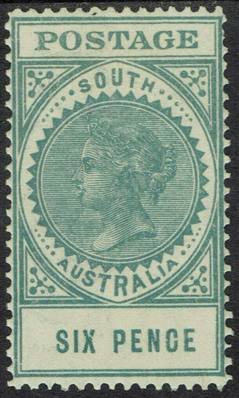 SOUTH AUSTRALIA 1904 QV THICK POSTAGE 6D WMK CROWN/SA