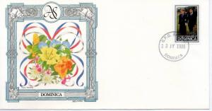 Dominica 1986 Royal Wedding Prince Andrew & Sarah Sc 970 Fargusan Flower Orch...