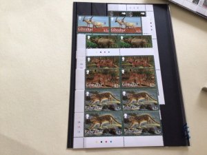 Gibraltar mint never hinged 2012 Endangered Animals 6 blocks of 4 stamps A14434