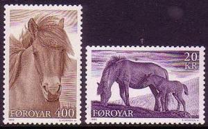 Faroe Is. Horses 2v SG#243/4 MI#250-1