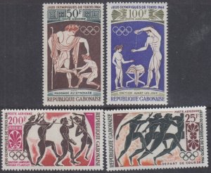 GABON Sc #C22-5 MNH S/S of 4 - 18th OLYMPIC SUMMER GAMES TOKYO in 1964
