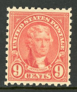 USA 1926 Fourth Bureau 9¢ Jefferson Perf 10 Scott 590 MNH G234