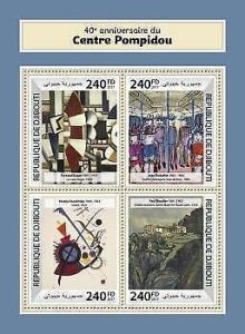 2017 Djibouti Mnh Centre Pompidou. Michel: 1926-1929. Scott Code: 1271