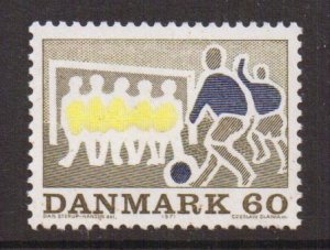 Denmark  #484   used  1971  soccer 60o