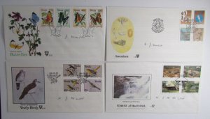 Venda 1990-91  FDCs #217-32  Tourist Attractions *Butterflies*Birds*Inventions