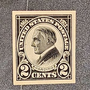 US 611 2cent Harding Imperforate 1923 issue