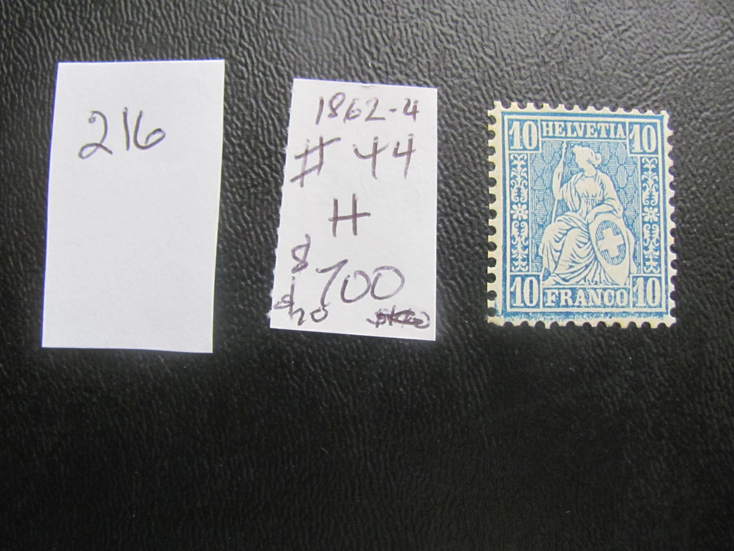 Switzerland 1862-4 Hinged SC 44 VF (216) Check Store for Expensive