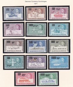 British Antarctic Territory # 25-38, Transportation Surcharges, NH, 1/2 Cat.