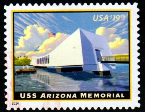 SC# 4873 - ($19.99) - USS Arizona Memorial - USED - Single - Off Paper