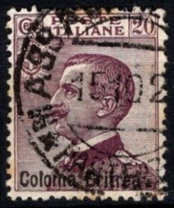 1928 Eritrea Scott #- 39 20 Centesimos (Lilac Brown) Overprint Colonia Eritrea