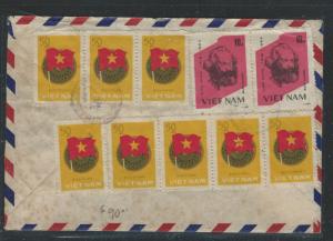 NORTH VIETNAM (P0612B) 10  STAMP A/M FRANK TO SINGAPORE, RETURN TO SENDER