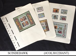 COLLECTION OF ANTIGUA STAMPS FROM 1971-75 IN ALBUM PAGES - ALL MINT NH STAMPS