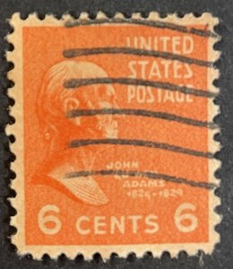 US #811 Used F/VF - 6c John Quincy Adams 1938 [B12.4.4]