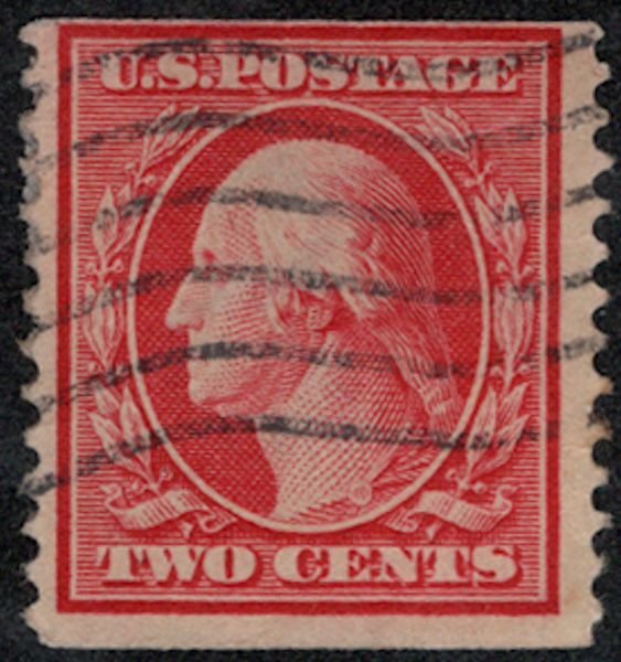 US #388 SCV $2250.00 F/VF used, large top and bottom margins, very fresh colo...