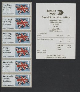 Jersey 2014 - Post & Go - Union Flag with Broad Street o/p  B9JE14 JE02