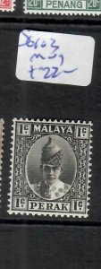 MALAYA PERAK  (P2709B)  SULTSAN 1C  SG 103   MOG 