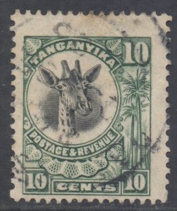 Tanganyika Scott 12 - SG75, 1922 Giraffe 10c used