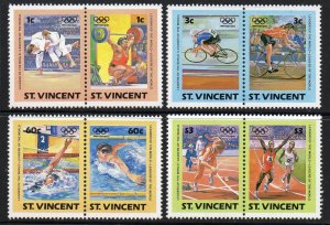 ST.VINCENT SG812/9 1984 LEADERS OF THE WORLD OLYMPIC GAMES MNH