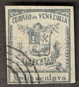 Venezuela, Scott # 7, used, 2023 CV = $ 200.00, Lot 260015-01