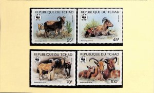 Chad Tchad WWF World Wild Fund for Nature MNH stamps Barbary sheep