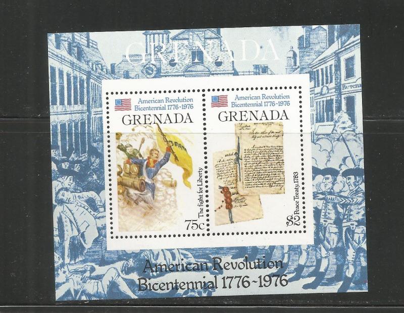 GRENADA  723   MNH      FIRST STARS AND STRIPES  SOUVENIR SHEET,  1973723