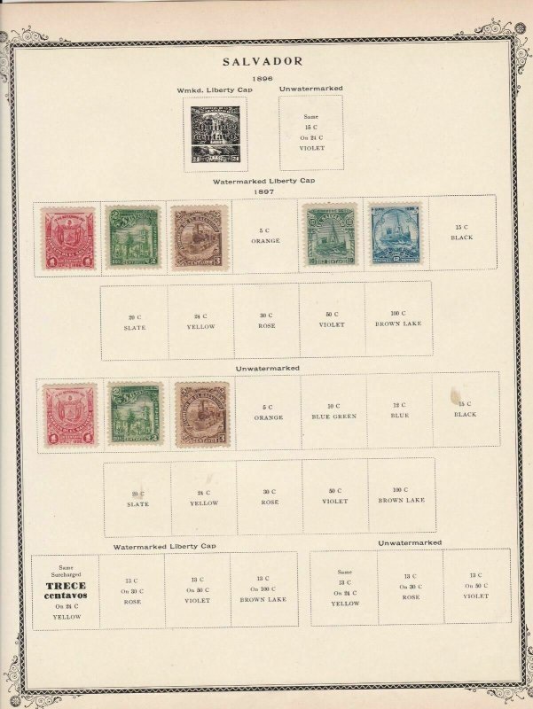 salvador stamps page ref 17180