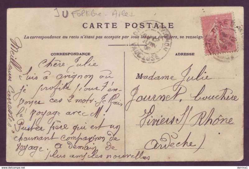 ARLEN Type d'Arlesienne Postcard Woman send from France 1907