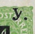 WESTERN UKRAINE 1919 5h Third Stanyslaviv Issue Variety SHORT ARM in ySc 77 MH