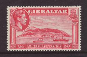 1938 Gibraltar 1½d Perf 14 Mint